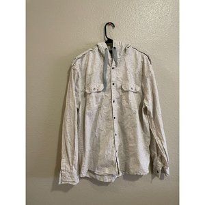 BlackJack Button Front Hoodie shirt Men Size XL Long Sleeve